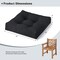 Set of 2 Outdoor Indoor Chair Cushions with Thick Cotton Filling and Reversible Design